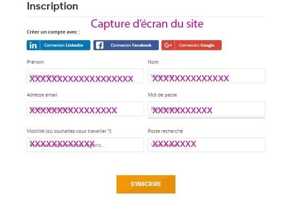 Créer compte Nordjob