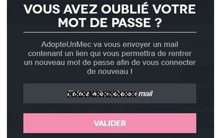 Réinitialiser mon mot de passe