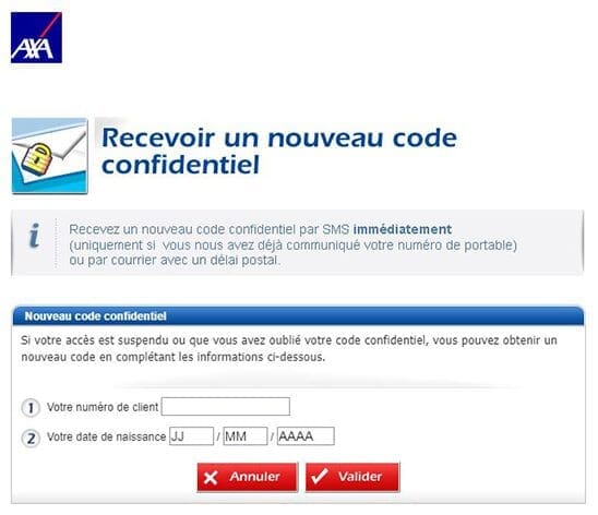 probleme connexion espace client axa banque