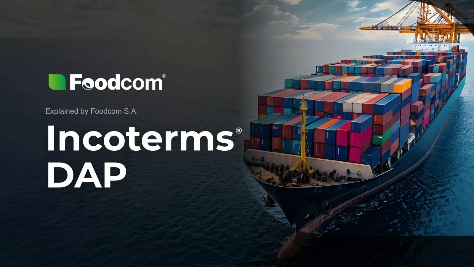 Camion de transport international livrant des marchandises palettisées sous incoterm DAP